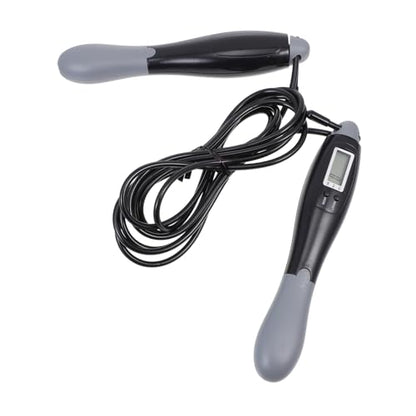 GANAZONO Digital Counter Jump Rope with Lightweight Non-slip Handles Steel Cable Skipping Rope for Adults Home Workout and Weight Loss Training