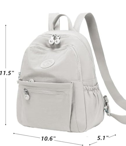 Backpack Purse for Women Ladies Nylon Bag Casual Daypack Travel Shopping Pack (A Style Cream White) - color: A Style Cream White
