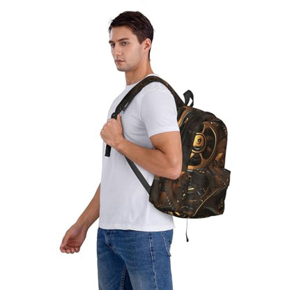 Cool Steampunk Gears Travel Backpack for Men Women 15.6 inch Laptop Backpack Casual Daypack for Weekender - color: Cool Steampunk Gears