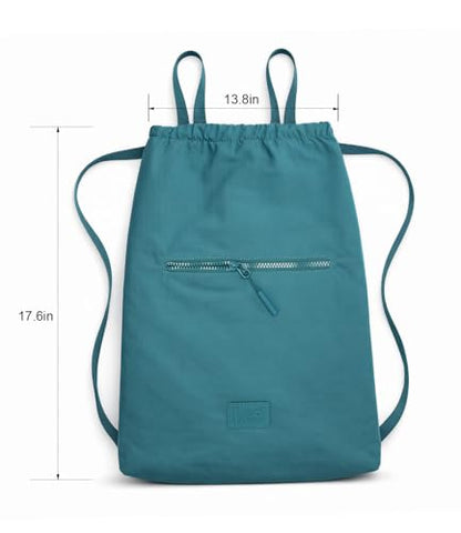 Montana West Lee Drawstring Backpack Bag Lightweight Small Gym Swim Beach Bag Water Resistant Sports Sackpack for Men Women, LEE48-002TQ - color: Turquoise