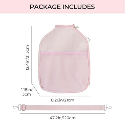 LAKE OF FIRE Pickleball Paddle Cover Crossbody Bag with Adjustable Strap Pickle ball Sling Bag Lightweight Pickleball Gifts for Men and Women - color: Pink