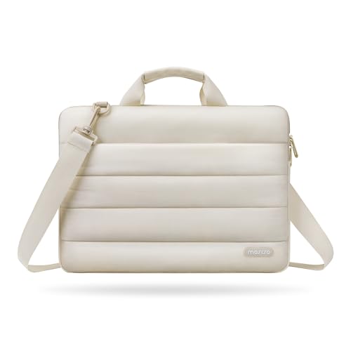 MOSISO Laptop Bag for Women, Computer Bags, Puffy Sleeve Case Laptop Shoulder Bag with Handle&Pocket