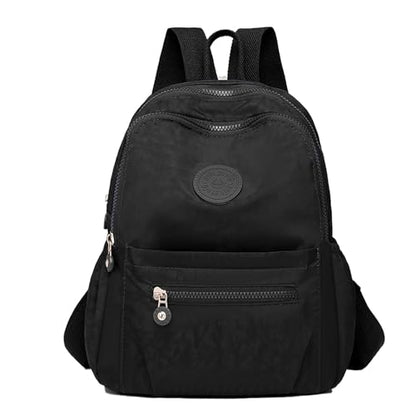 Simple Casual Solid Color Lightweight College Work Backpack Anti Theft Travel Backpack Daypack for Women (Black) - color: Black