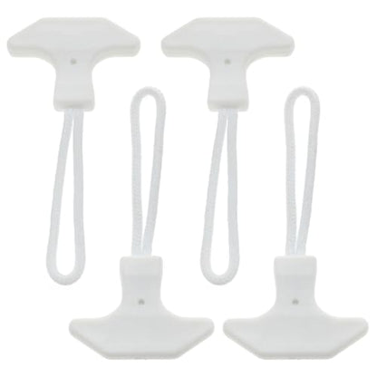 Zangc T-Shaped Zipper Pull Replacement of Heavy-Duty Zipper Pull Handle 2.75x1.37 inches White Color Suitable for suitcases Backpacks Handbags and Other Sports Equipment, etc 4pcs