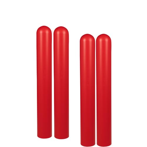 BollardGard 8" x 72" 4-Pack Round Top Bollard Cover- Innoplast (Red No Tape) - color: Red No Tape, size: 4-Pack