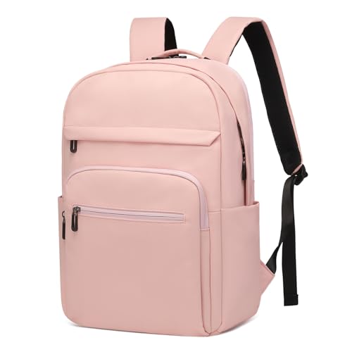 16 Inch Laptop Backpack for Men, Business Work Backpack for Everyday Commute, Waterproof Travel Office Computer Bag, Pink - color: Pink Soft Sheel