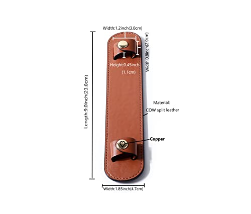 Leather Shoulder Strap Pad for Designer Trendy Bags - color: Caramel Colour