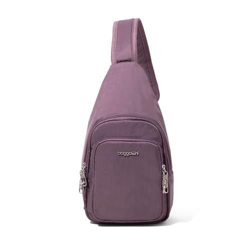 Baggallini Securtex Anti-Theft Daytripper Sling - color: Misty Purple