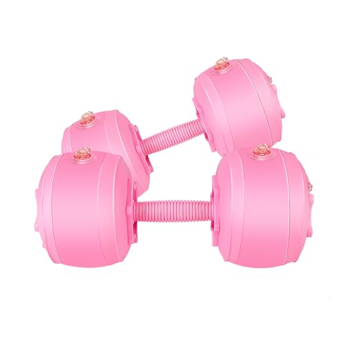 Travel Weights Water Filled Dumbbell Set of 2,6LB Hand Weights for Women at Home Gym Exercise Training - color: Solid Pink