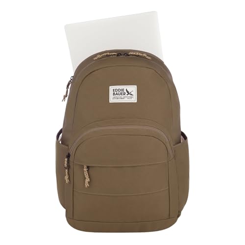 Eddie Bauer Campus Backpack 26L | Everyday Carry | Work | Travel | Commuter | Padded Laptop Sleeve | Stretch Bottle Pockets | Lightweight | Durable - Adler - color: Campus - Adler Green, size: 26L
