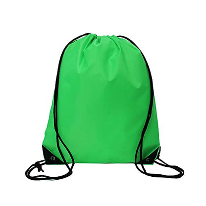CODOBON 50 Pcs Drawstring Bags, Bulk Draw String Backpack, Cinch Polyester Bag for Gym Sport, Green - color: Green