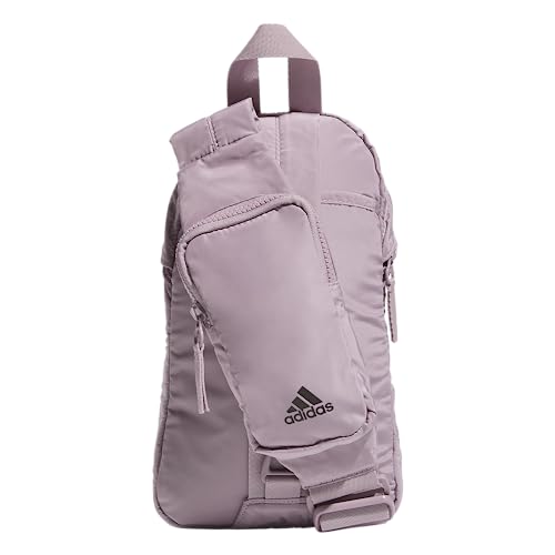 adidas Essentials Sling Small Crossbody Bag for Women and Men (5L), Preloved Fig Purple/Black/2.0, One Size - color: Preloved Fig Purple/Black/2.0