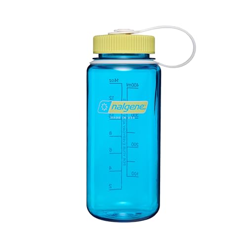 Nalgene 16 oz Wide Mouth Water Bottle | Slim Cup Holder Size, BPA-Free, Durable & Leak Proof, Lightweight Travel Bottle, Blue Atoll - color: Blue Atoll w/Endive, size: 16 Ounces