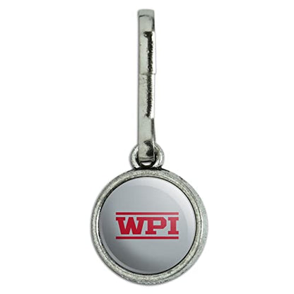 Worcester Polytechnic Goat Antiqued Charm Clothes Purse Suitcase Backpack Zipper Pull Aid