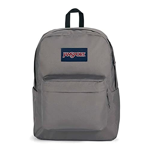 JanSport SuperBreak Plus Backpack with Padded 15-inch Laptop Sleeve and Integrated Bottle Pocket - Spacious and Durable Daypack for Work and Travel - Graphite Grey - color: Graphite Grey