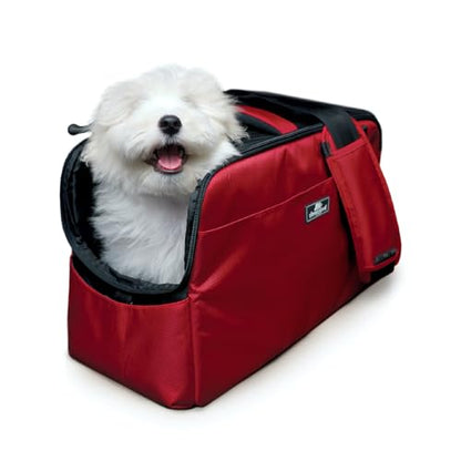 Sleepypod Atom - Airline Approved Pet Carrier and Crash-Tested Car Seat for Cats and Dogs up to 12 lbs. (Strawberry Red) - color: red