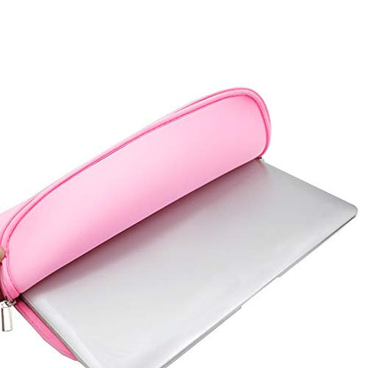 RAINYEAR 11-11.6 Inch Laptop Sleeve Protective Case Soft Carrying Cover Compatible with MacBook Neo A18 11.6" MacBook Air for 11" Notebook Tablet Chromebook (Pink) - color: Pink, size: 11"-11.6"