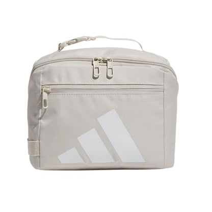 adidas Kids Affiliate Lunch Bag – Insulated Lunchbox for Girls and Boys, 6L - color: Alumina Beige/White