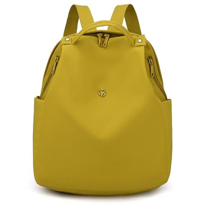 Mini Nylon Women Backpacks,Small Ladies backpacks Casual Lightweight Shopping Travel Daypack (Earthy yellow) - color: Earthy Yellow