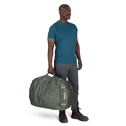 Osprey Transporter Lightweight Travel Duffel Bag - Extra Large Water Resistant Durable Gear Bag for Men and Women - color: Pine Leaf/Earl Grey, style: 95l