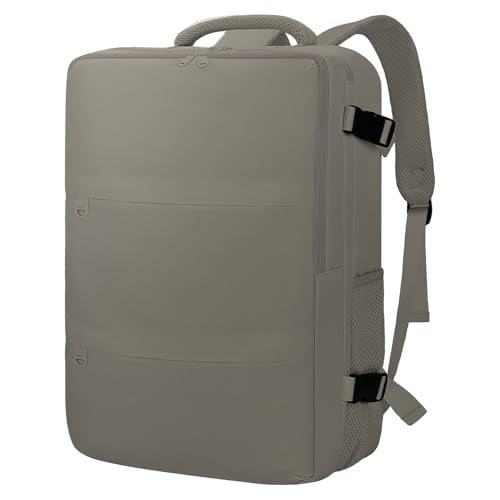 Carry On Backpack for Women & Men – Airline Approved Underseat Size, 15.6" Laptop Compartment, TSA-Friendly 180° Opening, Anti-Theft Business Travel Backpack with Trolley Sleeve(Dark Gray, Medium) - color: Dark Gray, size: Medium