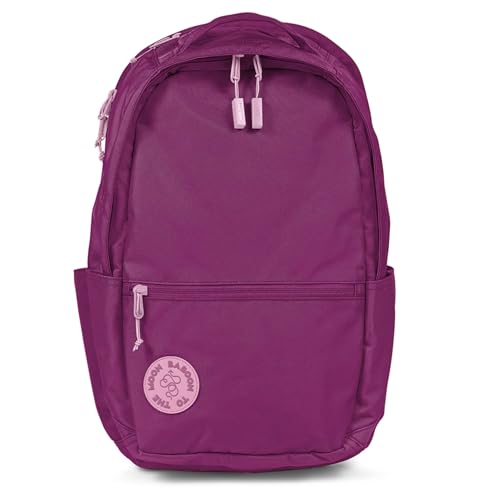 Baboon to the Moon City Backpack – Water-Repellent 16" Laptop-Friendly Backpack, Work, Travel, Gym Bag for Men & Women (Wildberry) - color: Wildberry