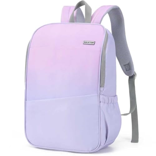 MAXTOP Deep Storage Laptop Backpack Business Anti-theft Backpacks[Water Resistant] College Computer Bookbag Fits 16 Inch Laptop - color: Pink Purple, size: 15.6 inch, style: Daypack Backpacks