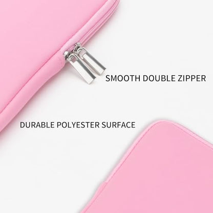 RAINYEAR 13 Inch Laptop Sleeve Compatible with 13.3" MacBook Air/Pro M1 M2 M3 M4 M5 A3449 A3240 A3113 A2681 A2338 Carrying Computer Bag Protective Cover Case (Pink) - color: Pink, size: 13"