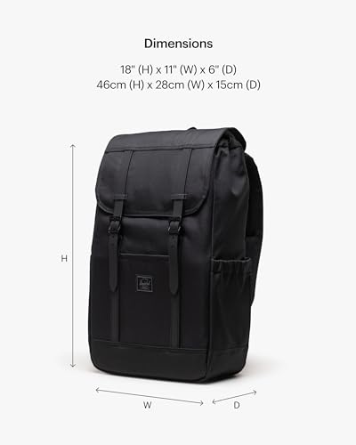 Herschel Retreat™ Backpack, Black Tonal, Standard - 23L - color: Black Tonal, size: Standard - 23L