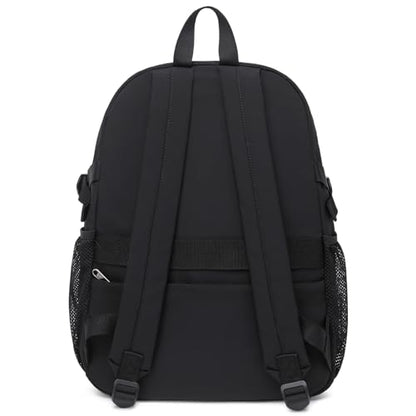 MIRLEWAIY Classical School Backpack Lightweight Bookbag Casual Daypack Travel Work Bag For Teenagers College Girls boys - color: Black