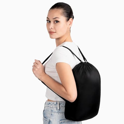 Nanobag Pack 14L Packable Foldable Drawstring Backpack For Men & Women - color: Black