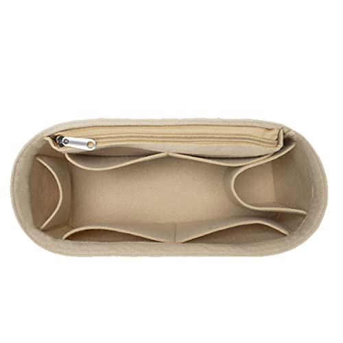 Lckaey purse backpack organizer for le pliage knapsack Felt Bag insert organizer Multi Pocket 1013beige - color: beige