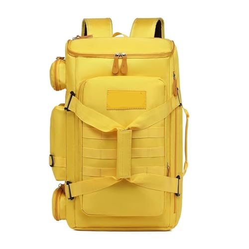 Travel Backpack Business Bag Wet And Dry Separation Shoulder Bags compartment Daypack Large Capacity Outdoor Pack(Yellow) - color: Yellow