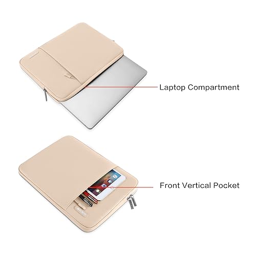 MOSISO Laptop Case 13 inch, Laptop Sleeve Compatible with MacBook Neo/Air/Pro 13 inch with A18/M5/M4/M3/M2/M1 Chip 2026-2016, Polyester Vertical Computer Sleeve Bag with Pocket, Apricot - color: Apricot, size: 13 inch