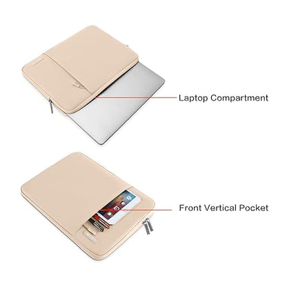 MOSISO Laptop Case 13 inch, Laptop Sleeve Compatible with MacBook Neo/Air/Pro 13 inch with A18/M5/M4/M3/M2/M1 Chip 2026-2016, Polyester Vertical Computer Sleeve Bag with Pocket, Apricot - color: Apricot, size: 13 inch