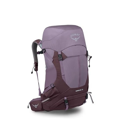 Osprey Sirrus 36L Women's Hiking Backpack - Lightweight Backpacking Pack with Waterproof Raincover - Camping Bag, Purple Dusk - color: Purple Dusk, size: 36L