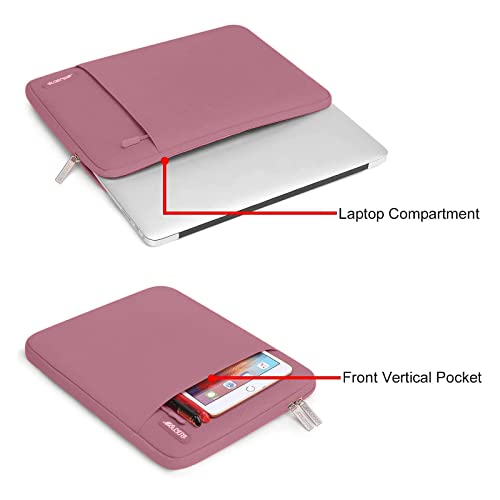 MOSISO Laptop Case 13 inch, Laptop Sleeve Compatible with MacBook Neo/Air/Pro 13 inch with A18/M5/M4/M3/M2/M1 Chip 2026-2016, Polyester Vertical Computer Sleeve Bag with Pocket, Dusty Rose - color: Dusty Rose, size: 13 inch