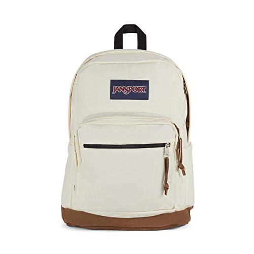 JanSport Right Pack Backpack - Durable Daypack with Padded 15" Laptop Sleeve, Spacious Main Compartment & Integrated Water Bottle Pocket - Coconut - color: Coconut
