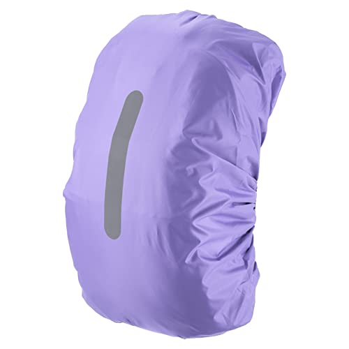 PATIKIL Waterproof Backpack Rain Cover, Non-Slip Backpack Cover with Vertical Reflective Strap Stay Dry for Hiking, Camping, Hunting - color: Purple, size: X-Large