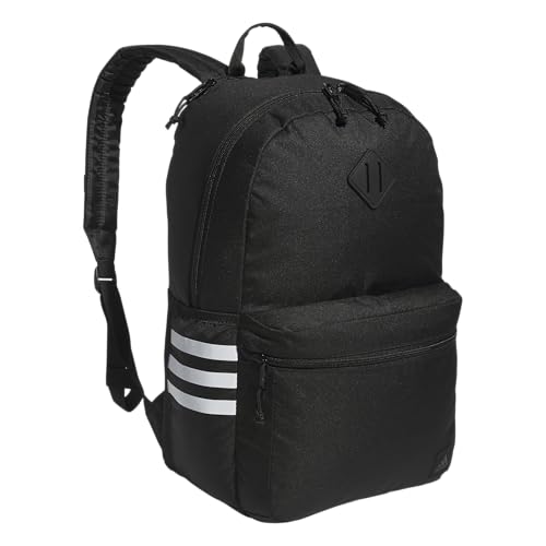 adidas Classic 3-Stripe Backpack for Laptop, School and Travel, 28L - color: Black/White/5.0