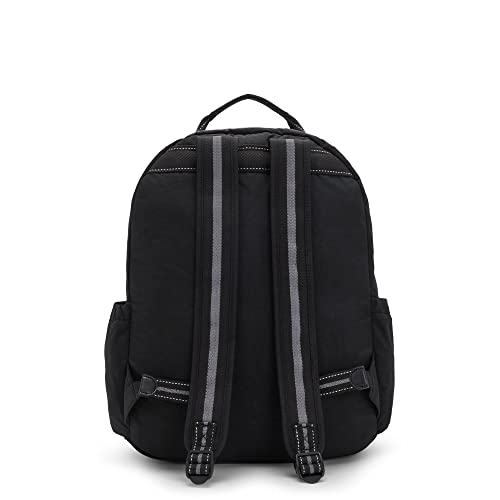 Kipling Women's Seoul 15" Laptop Backpack, Durable, Roomy with Padded Shoulder Straps, Built-In Protective Sleeve - color: True Black, size: 12.75''L x 17.25''H x 8''D