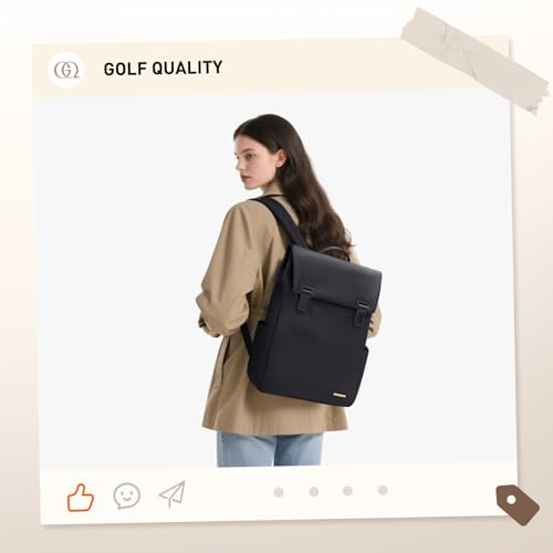 Women Laptop Backpack Computer Backpacks Carry On Waterproof backpack Fits 14Inch Notebook Travel Commute College (Black) - color: Elegant Black, size: 14 Inch