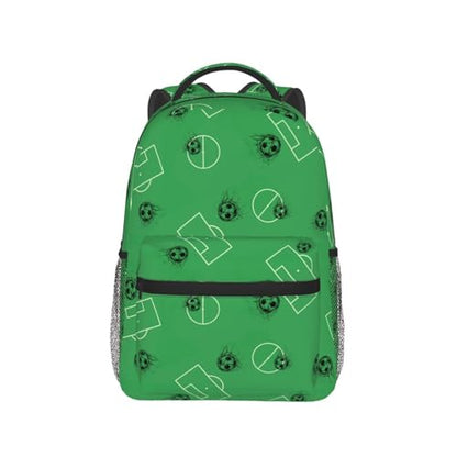 Soccer Laptop Backpack Cool Travel Hiking Backpack Mens Backpack Sport Casual Daypack Bag - color: Soccer 01