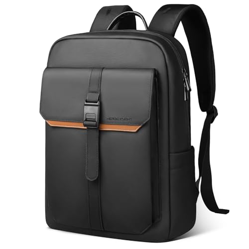 hk Slim Laptop Backpack for Men Women, Lightweight Business Backpacks 15.6 Inch Water-resistant Computer Bag for College Work Daily - color: Black, size: 15.8 x 12.2 x 5.9 inches