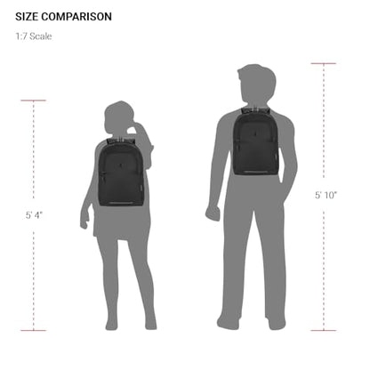 SwissGear Orientation Laptop Backpack, Black, 17"x12"x7" - color: Black, style: Orientation