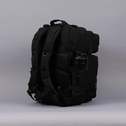 WOLFpak 45L Tactical Gym Backpack (Nightshade Edition) Durable 1000D Waterproof Oxford Material with MOLLE Webbing, Laptop Pocket & Dual Cup Holders, Durable Fitness/Travel/Military Daypack - color: Nightshade Edition