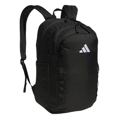 adidas Amplifier Backpack for Laptop, School and Gym, 28L, Black/White/Regular, OSFA - color: Black/White/Regular