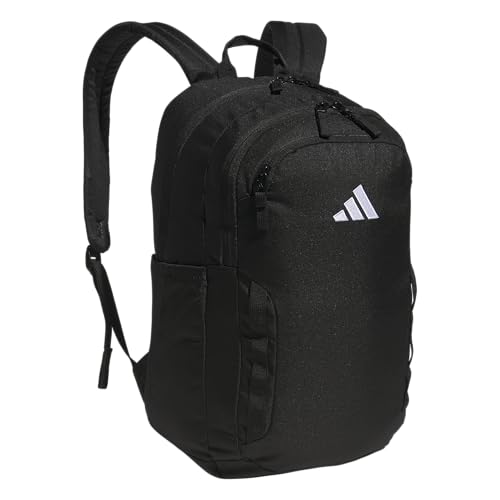 adidas Amplifier Backpack for Laptop, School and Gym, 28L, Black/White/Regular, OSFA - color: Black/White/Regular