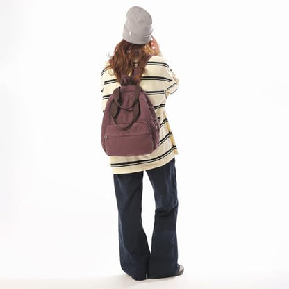 MaxxCloud Unisex Casual Canvas Laptop Backpack,Lightweight Work Daypack Travel Bag,Men Women Top Handle Rucksack - color: Purple