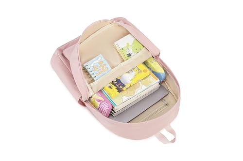 Bluboon School Backpack for Teen Girls Women Laptop Backpack College Bookbags Middle School Travel Work Commuter Back Pack(Pink) - color: A Pink
